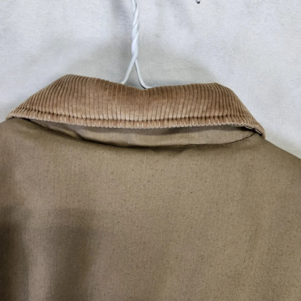 Vtg Westwind Sportswear USA Insulated‎ Work Jacket Tan Cord Collar